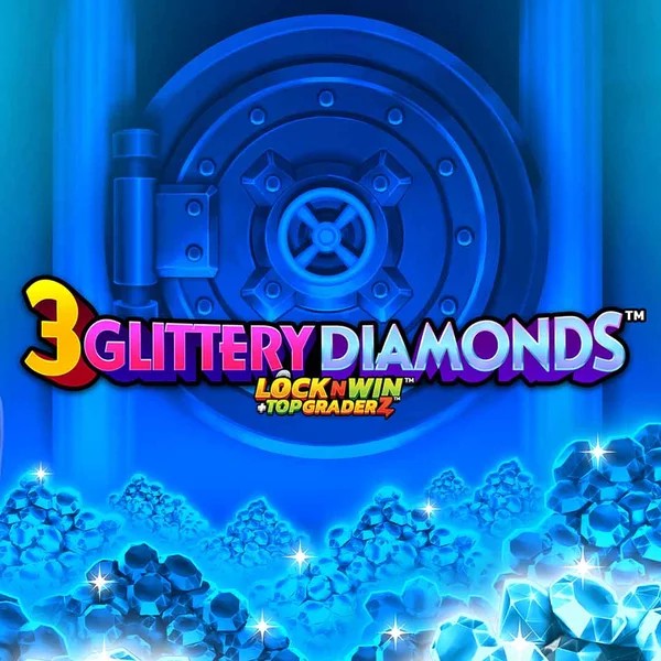 3 Glittery Diamonds by PearFiction Studios, showcased at sankraacasino.uk – game logo